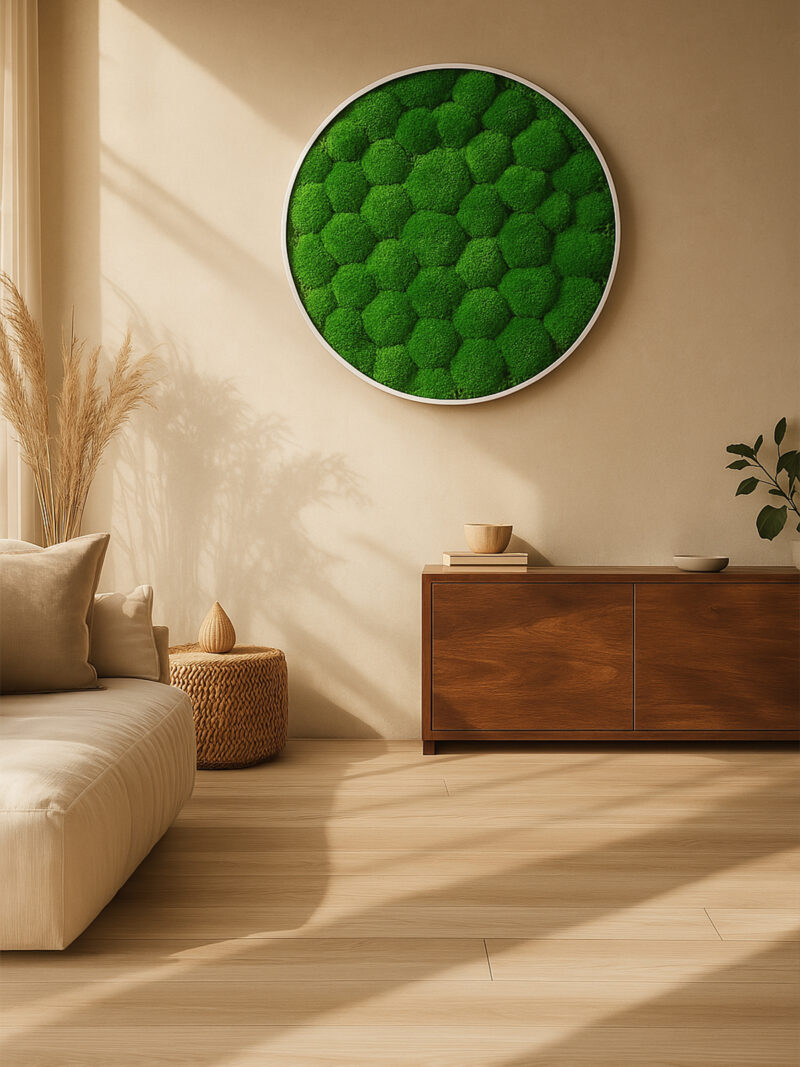 kugelmoos-rundes-wandbild-modern-moosbild-moosbilder